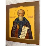 Рукописная икона Сергия Радонежского